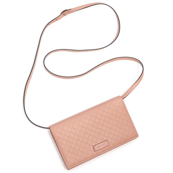 Gucci Handbags - Gucci Guccissima Embossed Wallet Crossbody Bag